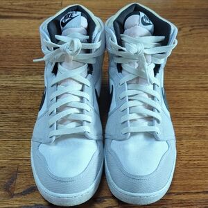 Jordan High-Top Sneakers in White and Black